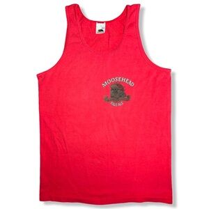 Vintage 90s Moosehead Pale Ale Red Tank Top